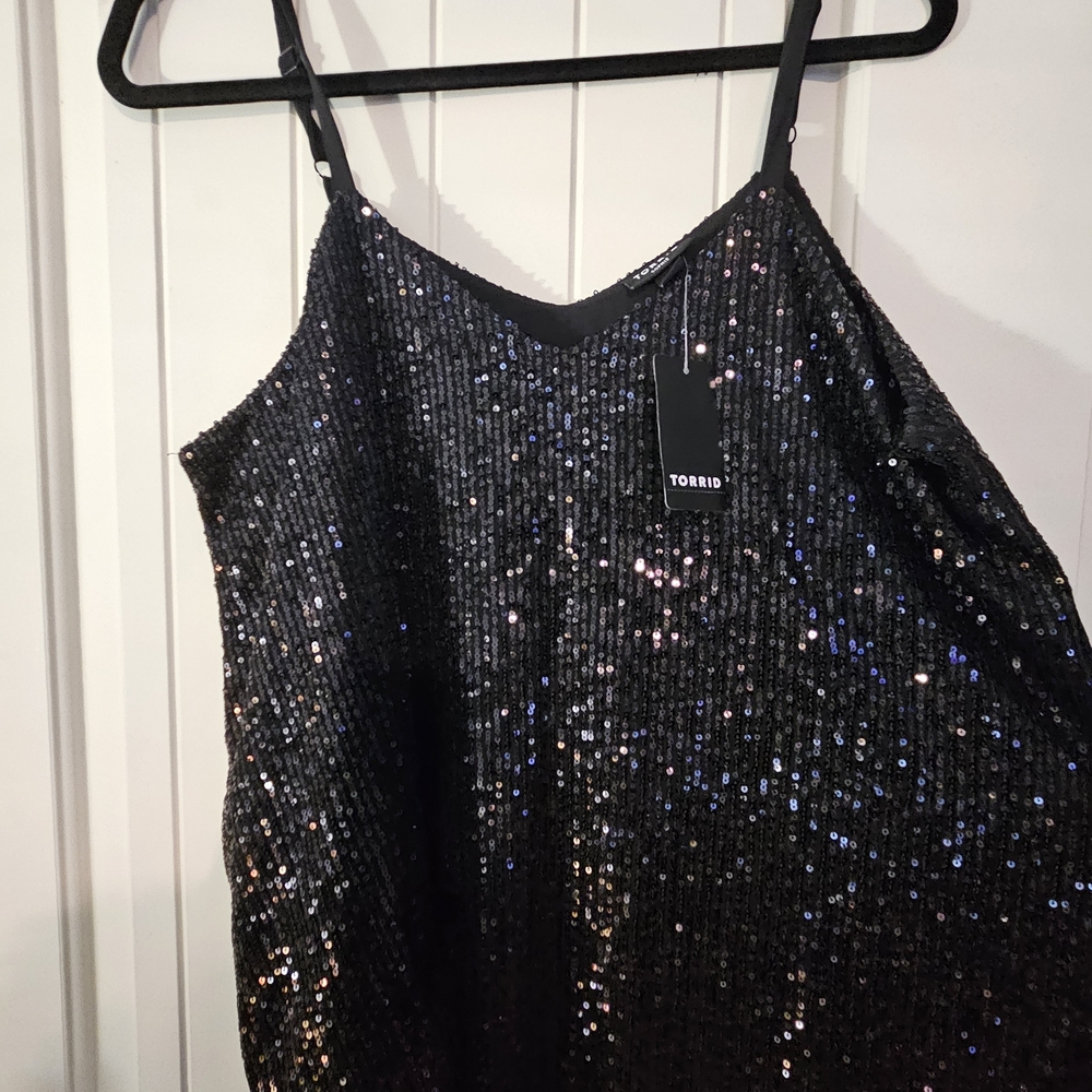 Torrid Black Sequin Camisole
